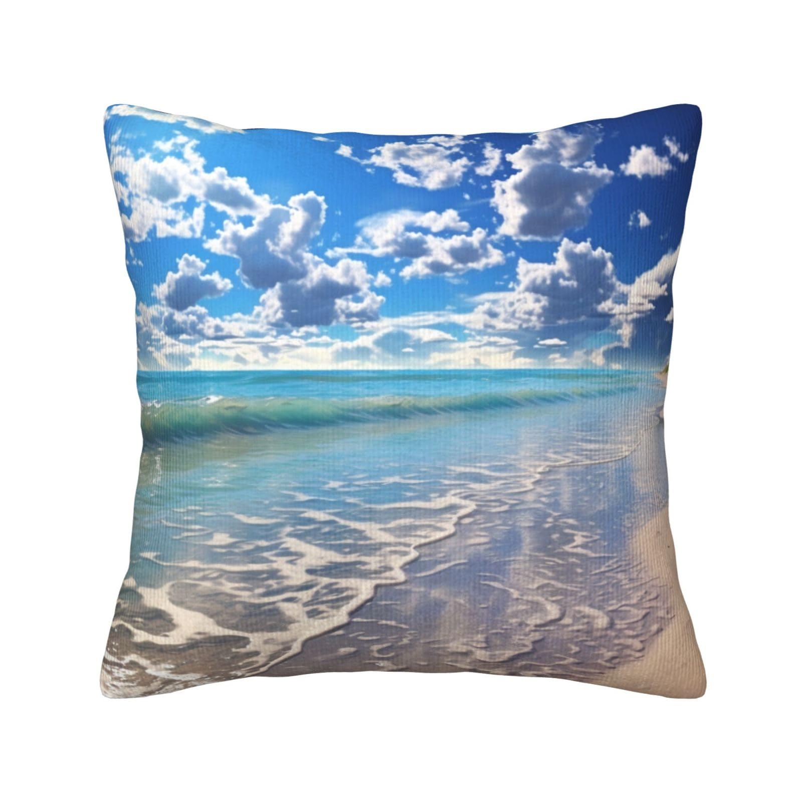Housse de coussin en velours côtelé de qualité supérieure au design nuage raffiné