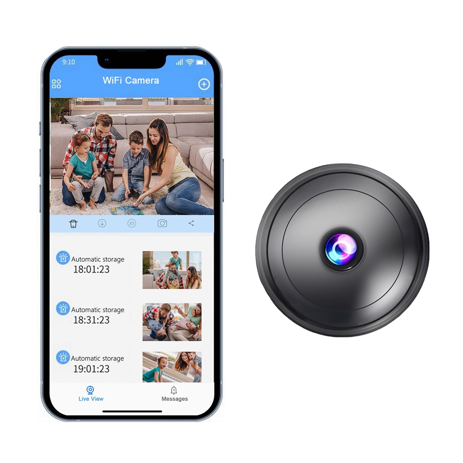 Hidden Camera Mini Small Camera. Spy Hidden Cameras for Home Indoor Use. Spy Cam with Night Vision and Motion Detection | Baby Monitor Small Mini Wireless Outdoor S13