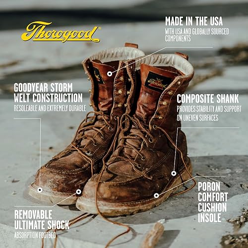 Miniatura 6 de Thorogood American Heritage - Botas con punta de seguridad para hombre (8 pulgadas)