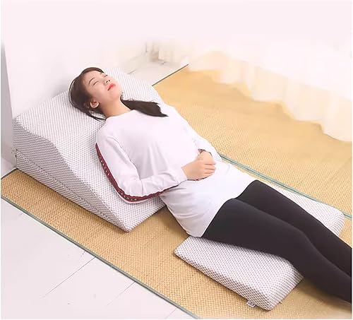 Almohada de cuña para dormir, juego de almohada ortopédica ajustable de cuña para aliviar el dolor de espalda y piernas, almohada de espuma