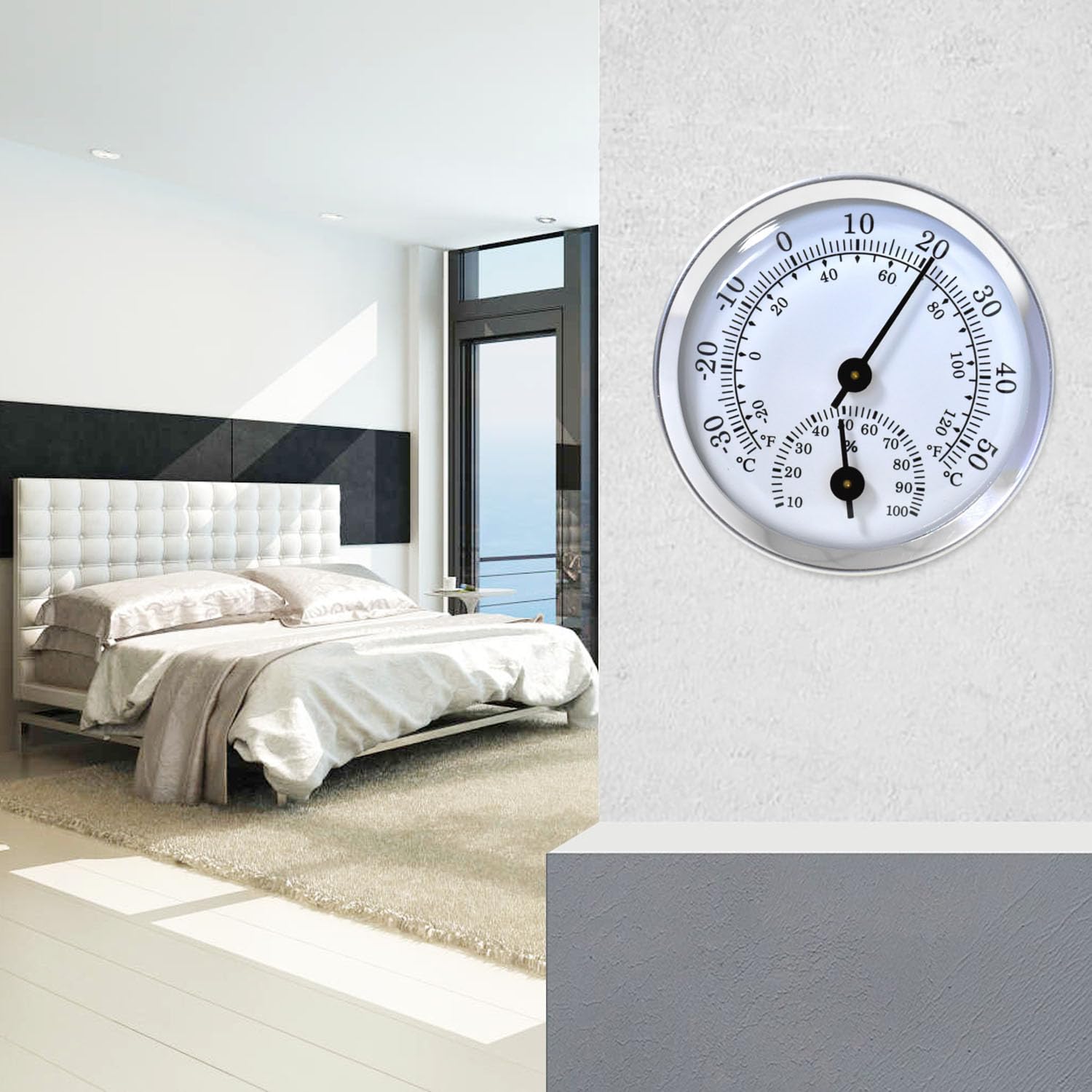 Termometro E Igrometro Eupneicu 2 In 1 - Misura Umidit&agrave; E Temperatura Per Casa, Giardino O Serra