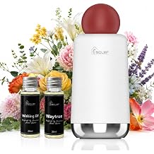 Waterless Diffuser,1000 Sq Ft,3 Level Adjustable Intensity & Timer,Rechargeable,Hotel Collection Diffuser,Scent Cold Air Machine for Home - Red