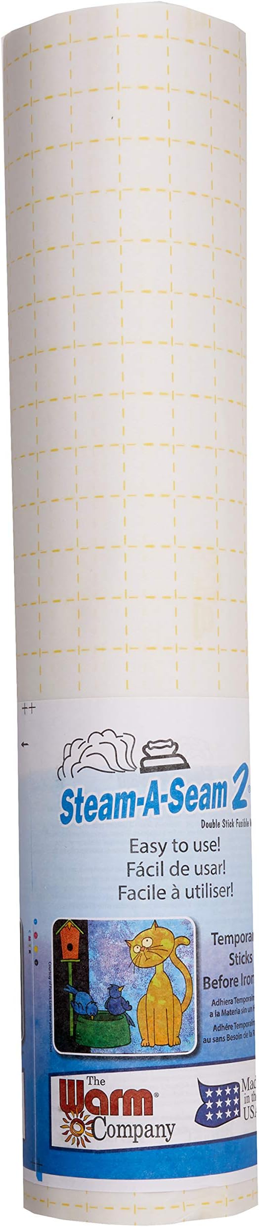 The Warm Company Steam A Seam 2 Fusible Web 24 Wide 3 Yard Roll Packed in Kraft Tube |