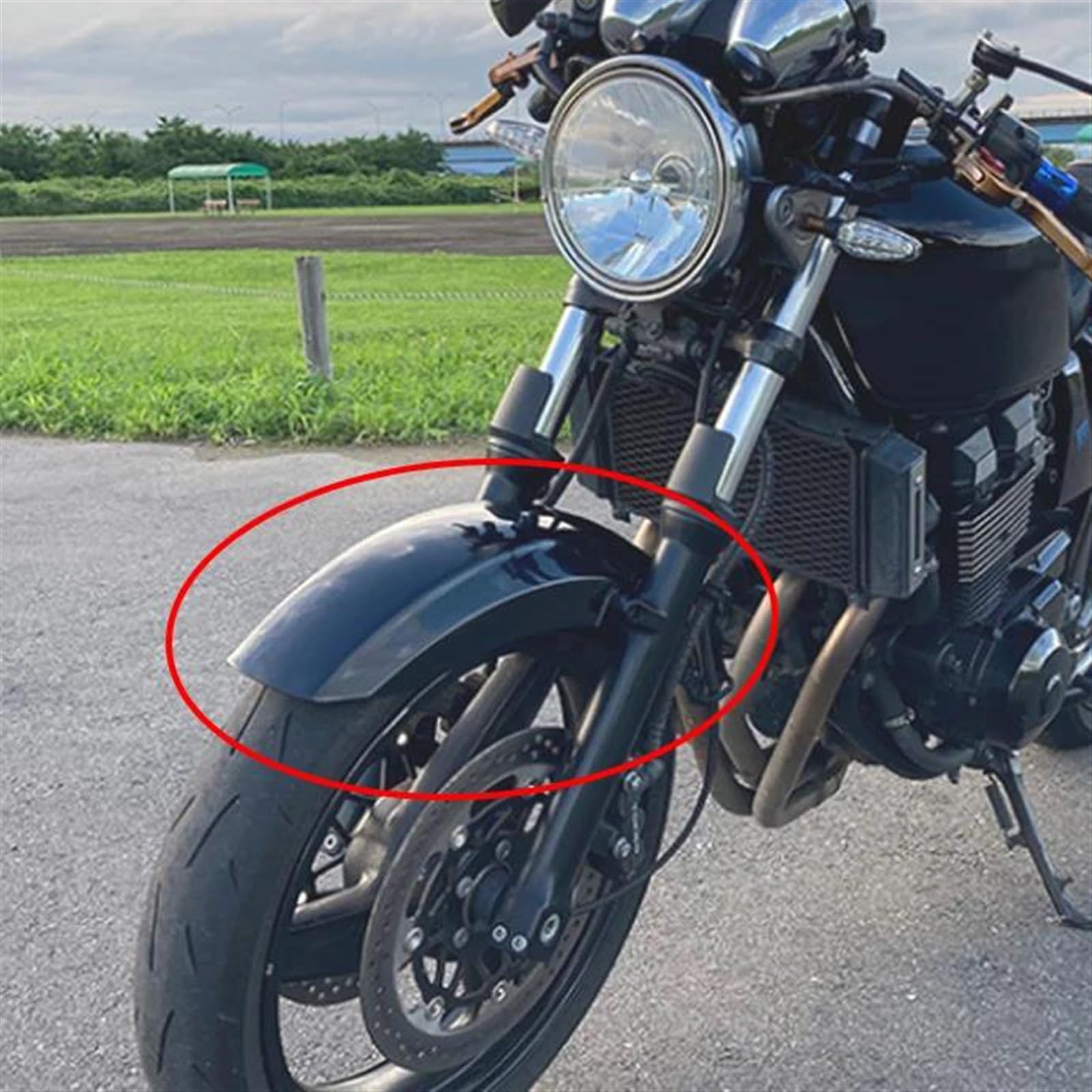 Moto Parafango Anteriore Pneumatico Hugger Splash Guard Estensione Extender Copertura Per Kawasaki ZR400 ZR 400 ZRX400 1994-2008