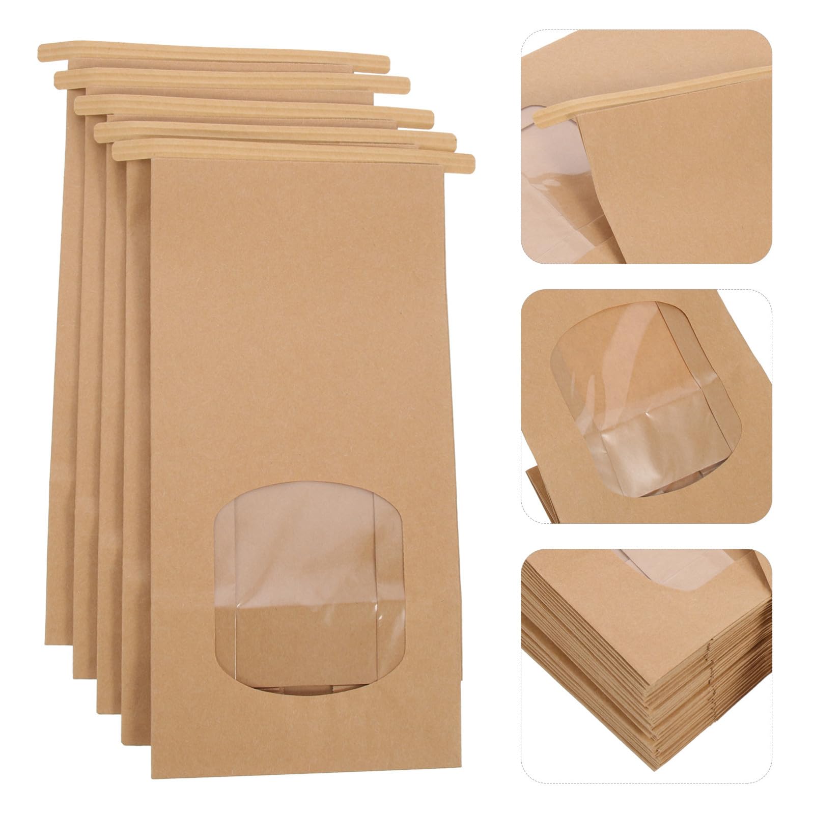 Sacchetti per Biscotti Resistenti al Grasso e Non Facili da Deformare 100 da 8oz in Carta Kraft Design Elegante e Pratico per Casa e Piccole Attività