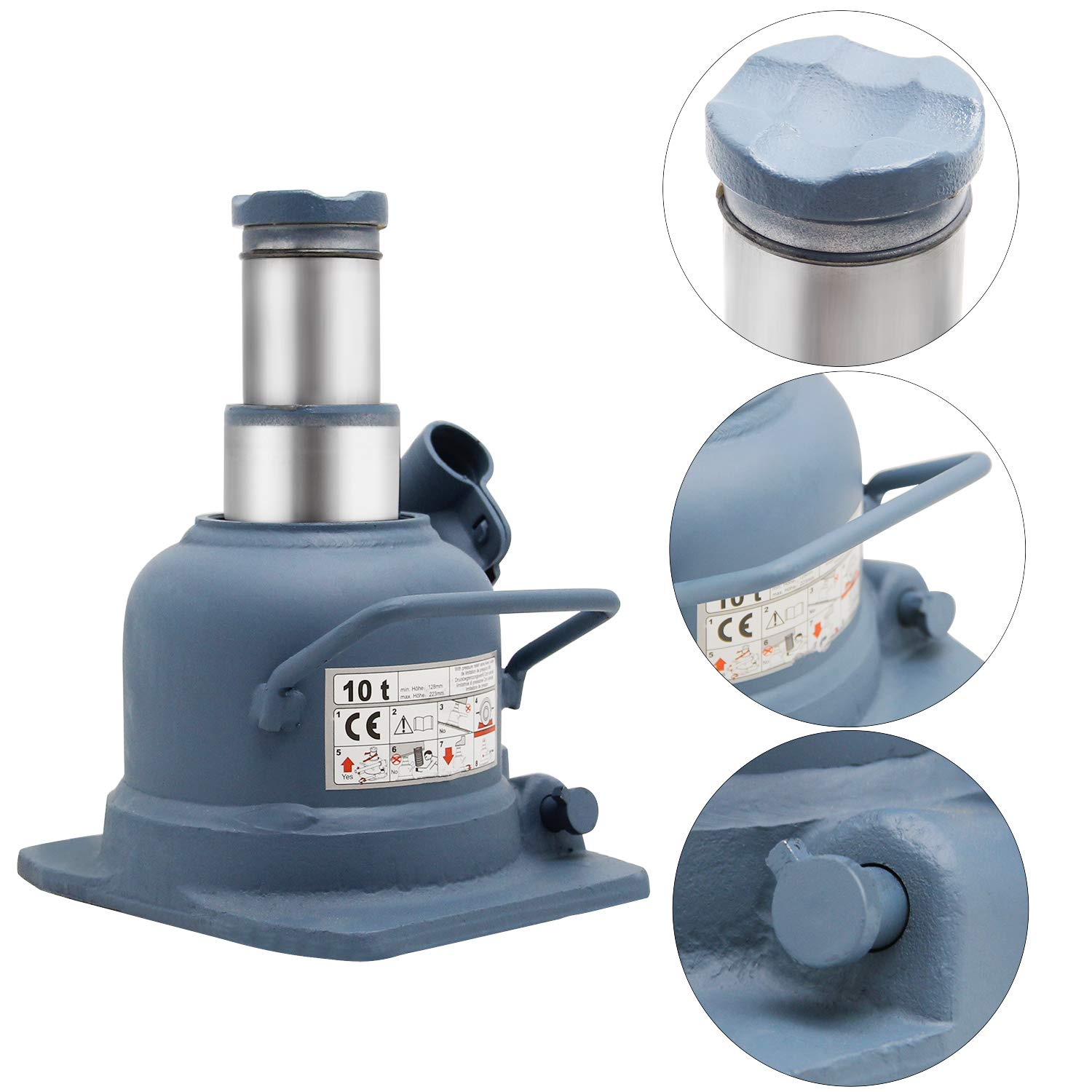 Amаzіng 🔥 BAOSHISHAN 10 Ton Low Profile Bottle Jack Double Ram 4-7/8’’ to 8-7/8’’ Lifting Range Hydraulic Jack 🛒 Crаzу Dеаlѕ BAOSHISHAN 10 Ton Low Profile Bottle Jack Double Ram 4-7/8’’ to 8-7/8’’ Lifting Range Hydraulic Jack