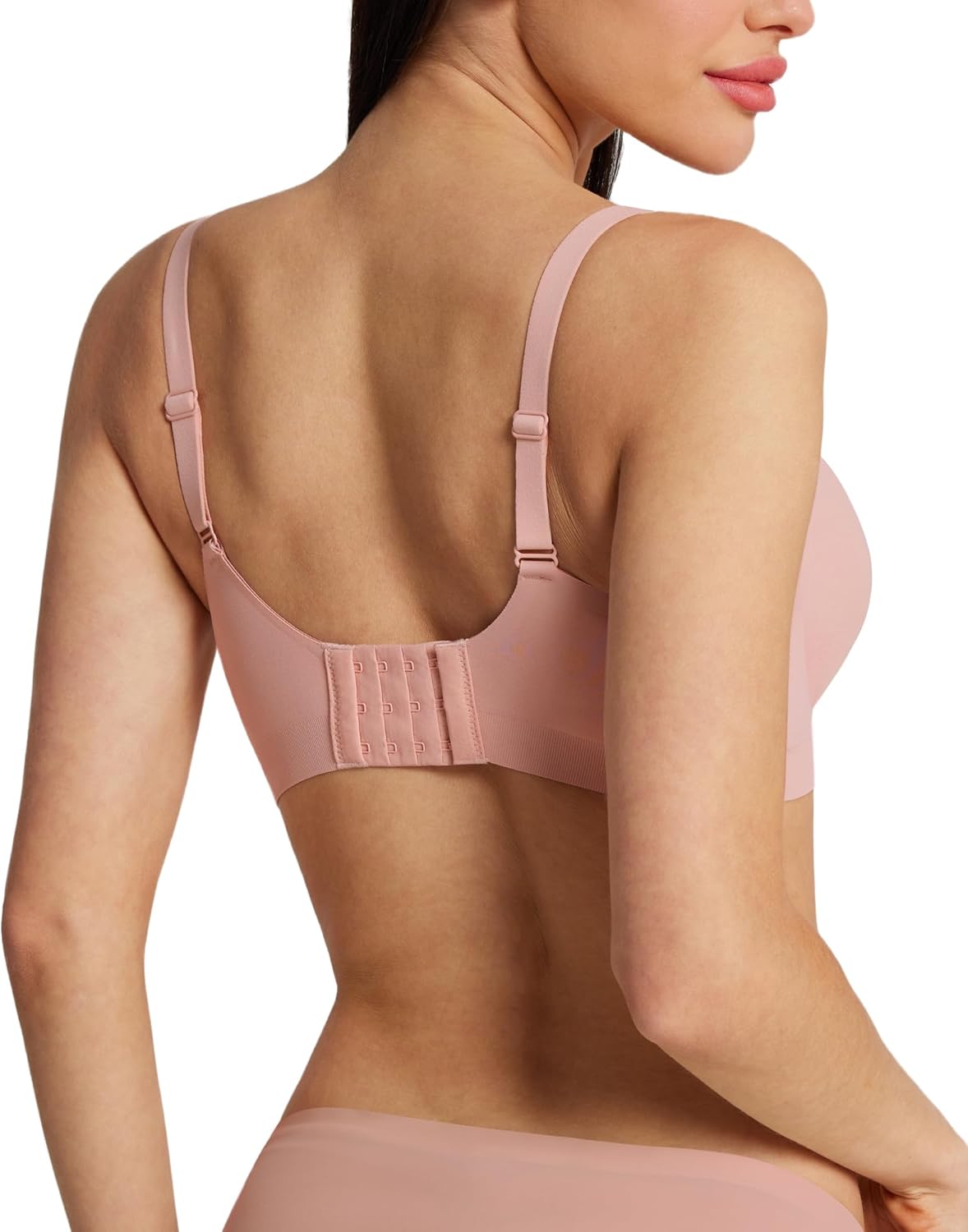 HORISUN Seamless Bras Full Coverage V Neck Push Up Wireless Bras for Women - Image 2