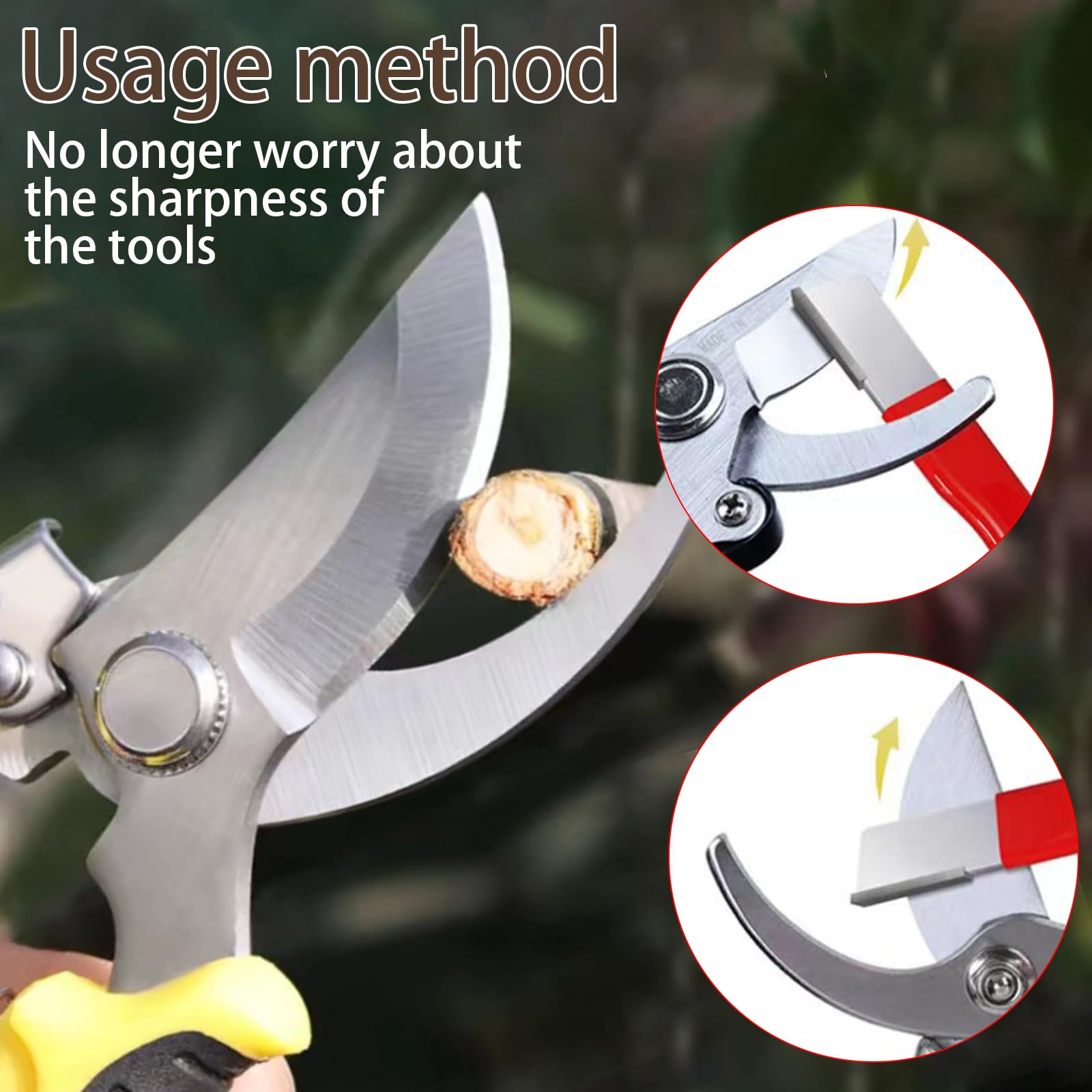 Vartraflux-2025 New Pocket Knife Sharpener, Portable Garden Tool Sharpener - Sharpen Axe, Machete, Hedge Shears, Scissors, Axe and Pocket Knife - Multi-purpose Blade Sharpener; 3 Pieces Boutique Box