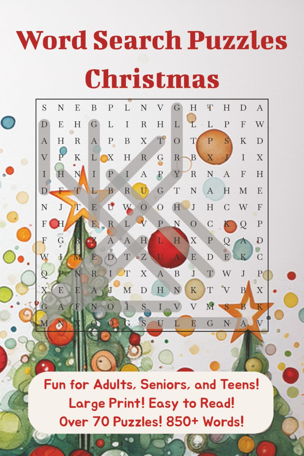 Word Search Puzzles Christmas: Large Print Travel Size Word Search Puzzle Book – 70 Fun Holiday Puzzles with 850+ Christmas Words | Perfect Stocking Stuffer for Teens, Adults & Seniors (6x9 Edition)