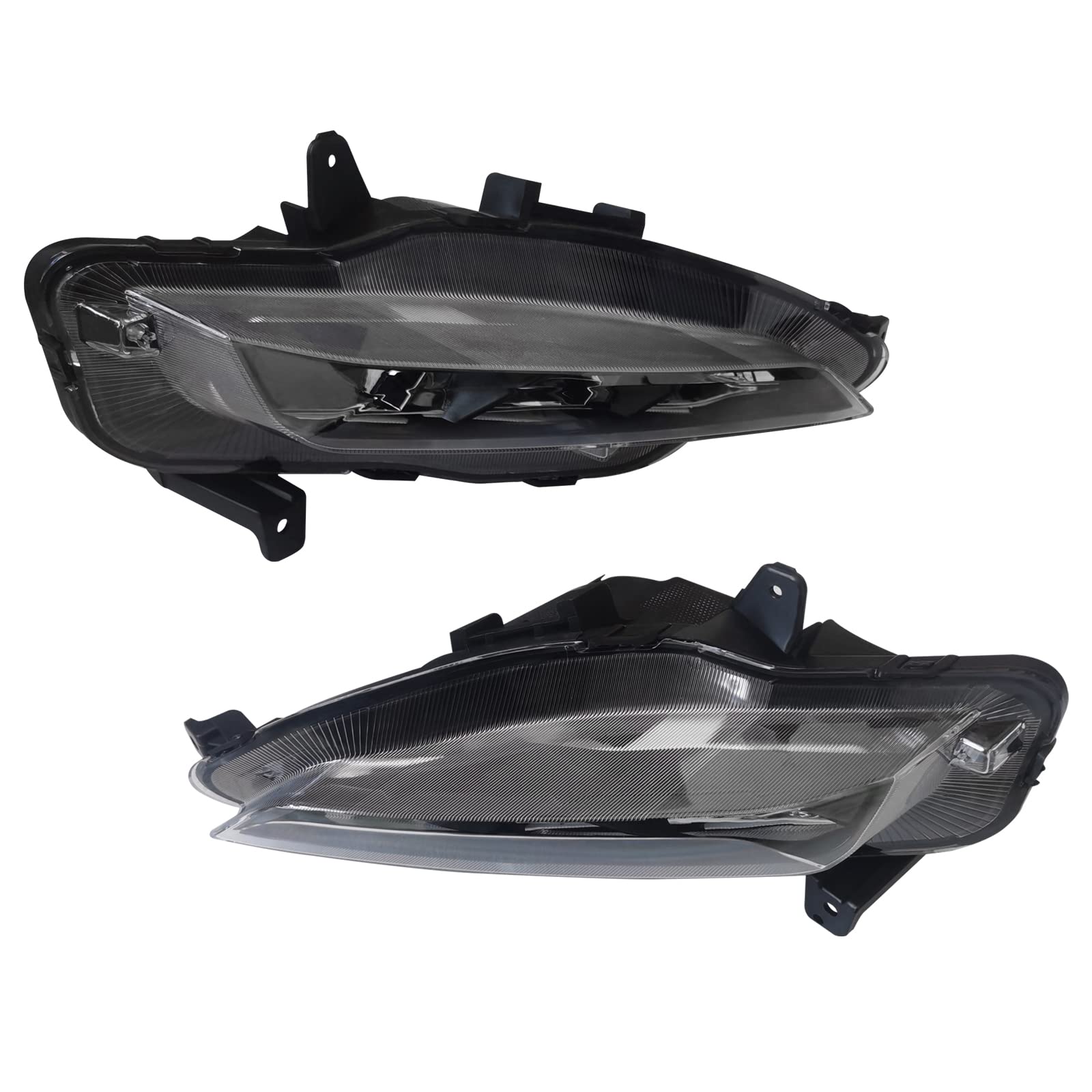 PIAOYUE- For 2019 2020 Kia Optima LED Fog Lights Replacement Daytime Running Lamps Turn Signal Lights Black Housing Clear Lens 92202-D5600