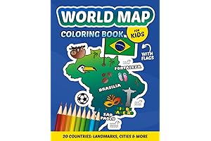 World Map Coloring Book for Kids: Geography Coloring & Learning Fun