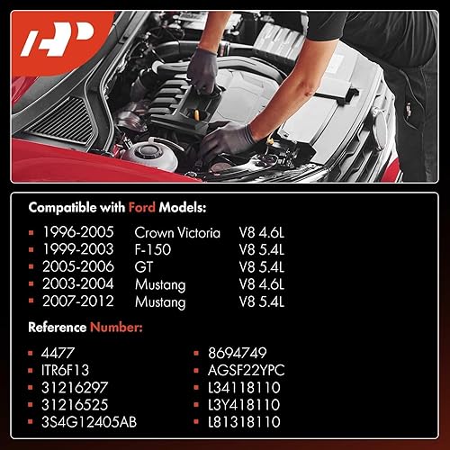 Miniatura 2 de A-Premium Iridium Platinum Bujías compatibles con Ford F-150 1999-2003, Mustang 2003-2004 2007-2012, GT 2005-2006, Crown Victoria 1996-2005, 4.6L