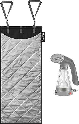 Miniatura 9 de True & Tidy Complete Garment Care - Juego de vaporizador de ropa de viaje compacto y XL sobre la puerta, plancha protectora y almohadilla de vapor