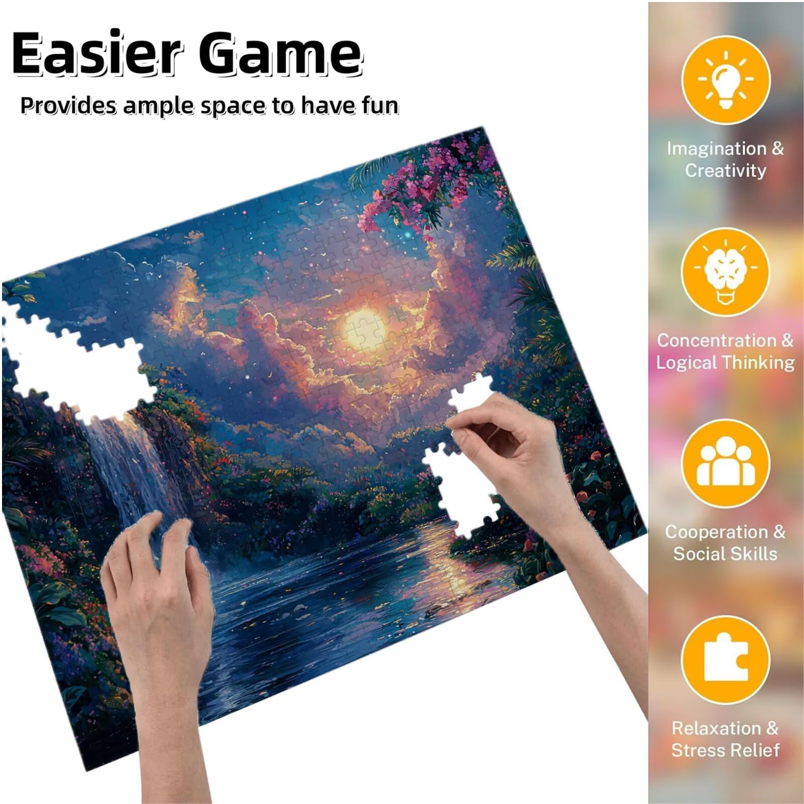 Puzzle dla dorosłych, 6000 sztuk, trudne drewniane puzzle, gra, gra logiczna, gra ręczna, dekoracja rodzinna, kreatywna rozrywka, prezent 105 x 179 cm księżyc krajobraz K0F-491