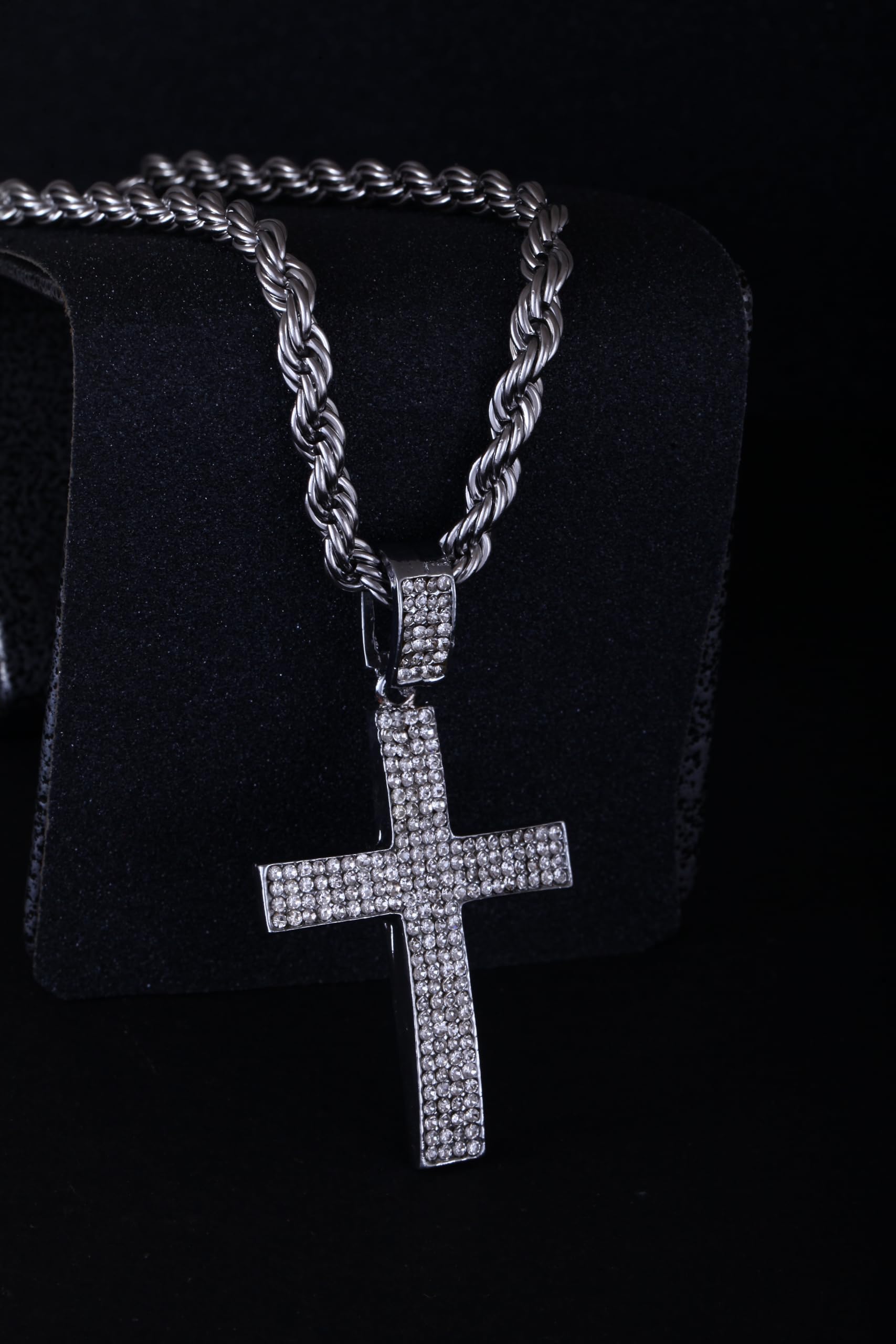 Men's Stylish Stainless Steel Cuban Link Pendant Necklace