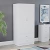 Vida Designs Riano Wardrobe, With Shelf & Hanging Rail Bedroom Storage Furniture White, 2 Door & 2 Drawer