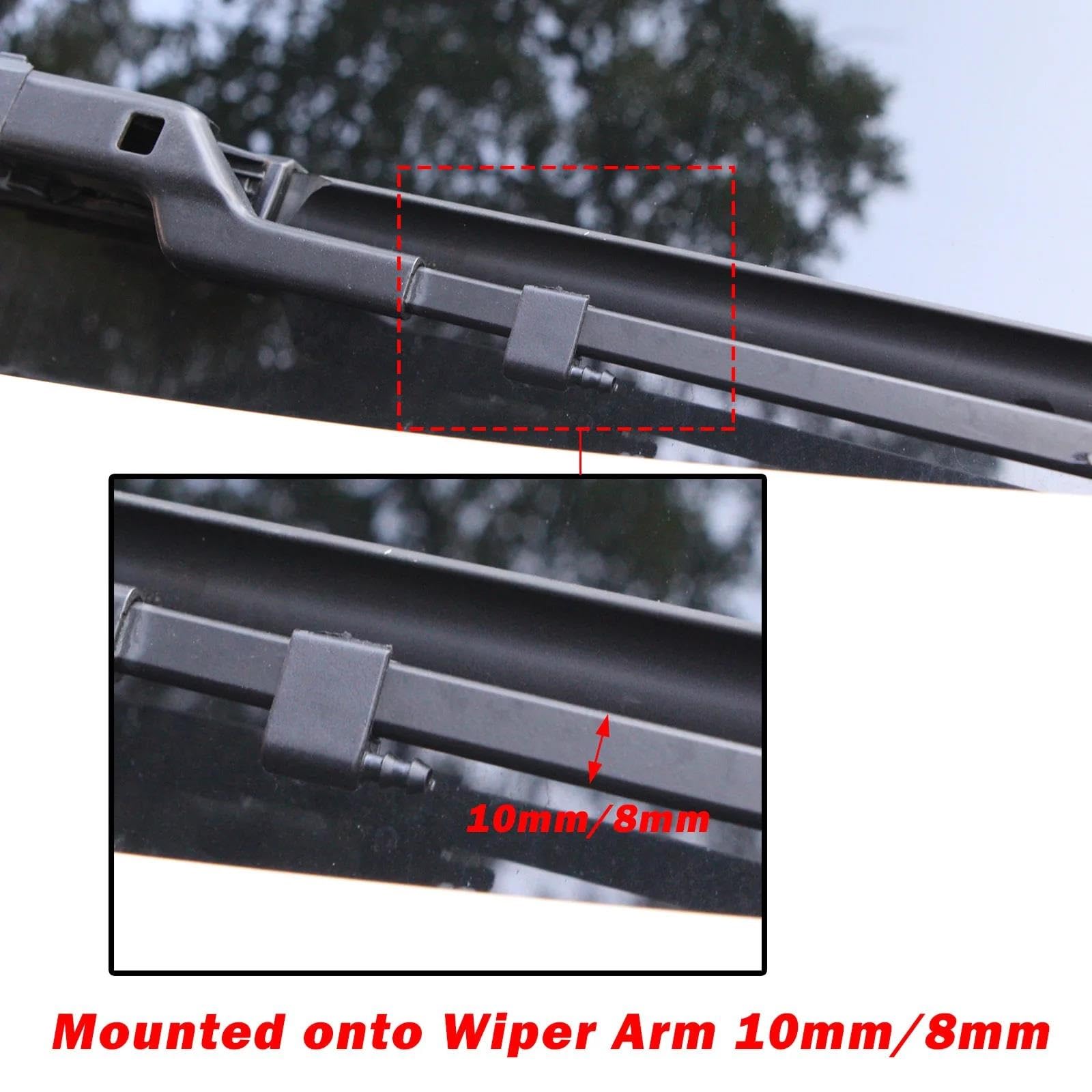 Scheibenwaschdüsen Für Mercedes Sprinter II 2006-2018 - 2 Stück Schwarz