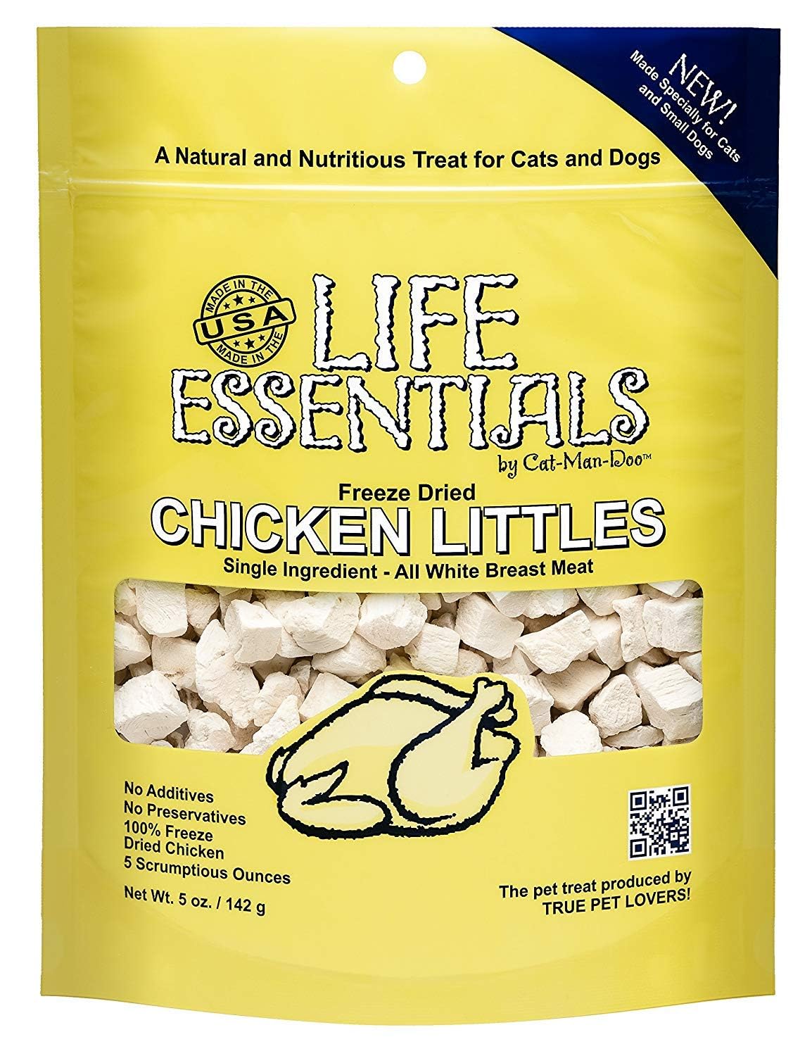 LIFE ESSENTIALS BY CAT-MAN-DOO Freeze Dried Chicken Little's for Dogs & Cats -5 oz (1)