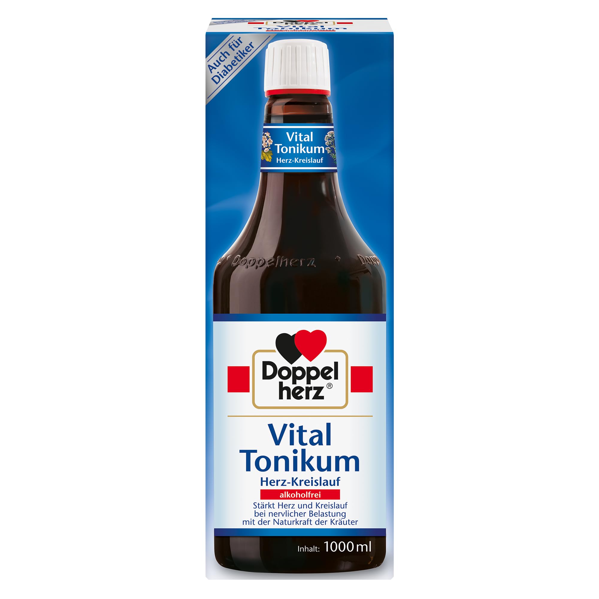 Doppelherz Vital-Tonikum Herz-Kreislauf | Flüssiges pflanzliches Ergänzungsmittel, 1000 ml