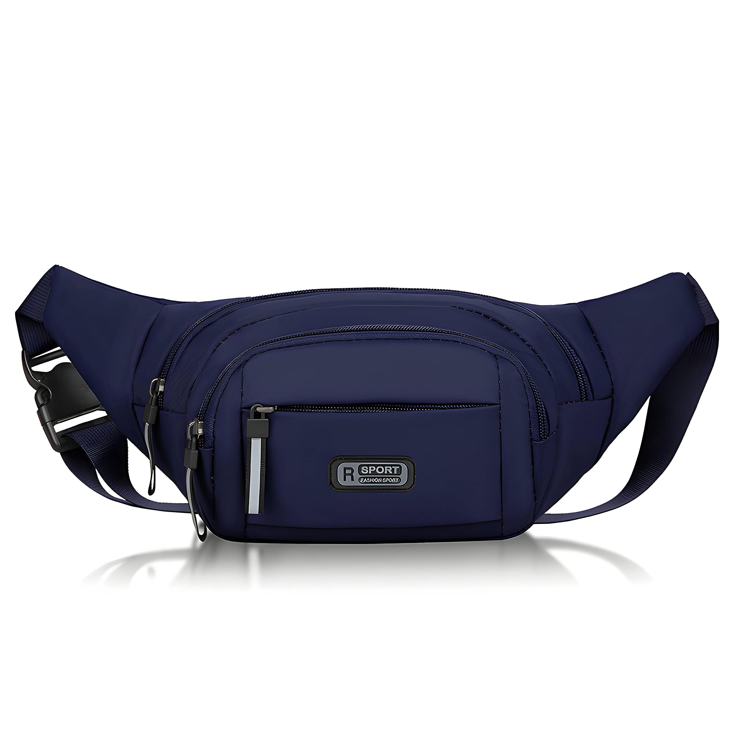 Kraptick Premium Unisex Waist Bag for Men and Women - Stylish Waist Pack, Fanny Pack, Running Waist Pack (Blue)-image-7