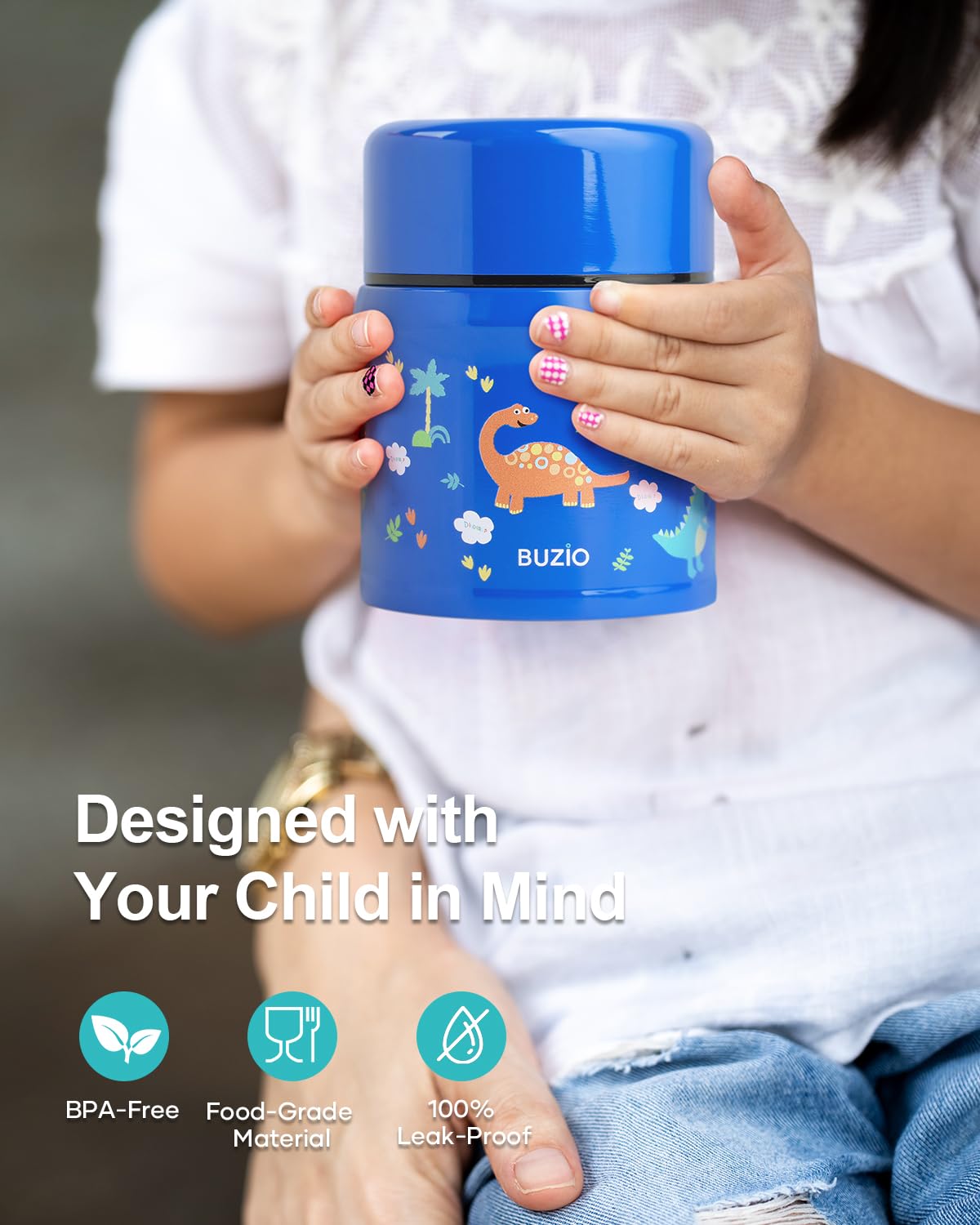 Recipiente de comida aislado para niños y adultos, tarro de comida para niños aislado al vacío de acero inoxidable de 10 onzas con cuchara plegable, a prueba de fugas, tarro de comida aislado al 3
