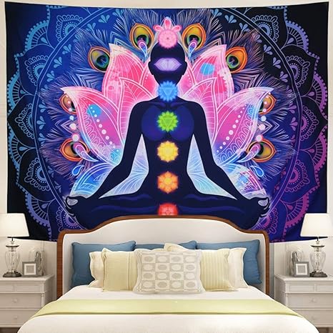 Amazon Co Jp Kmbignk 曼荼羅タペストリー マンダラ 100x150cm タペストリー サイケデリック 壁掛けタペストリー おしゃれ インテリア ヒッピー 壁面装飾 ボヘミアン ウォールアート モダンなアート ホーム寮の装飾に カラー 寝室 リビングルーム 部屋 ホーム キッチン