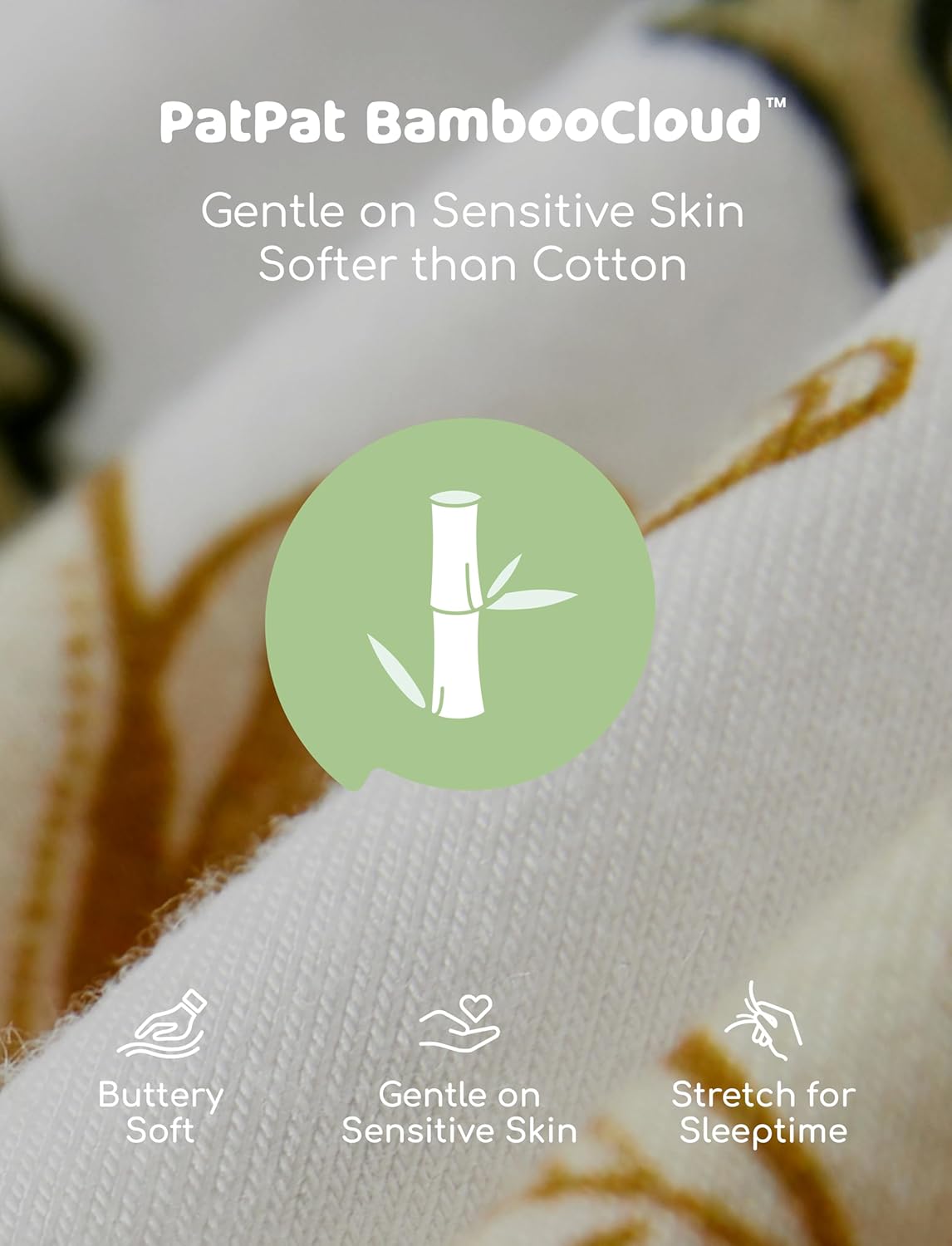 PATPAT Baby Sleeper Gown with Bamboo Viscose for Newborn Girls Boys, Knotted Nightgown with Mittens for Infant Home Coming - Image 4