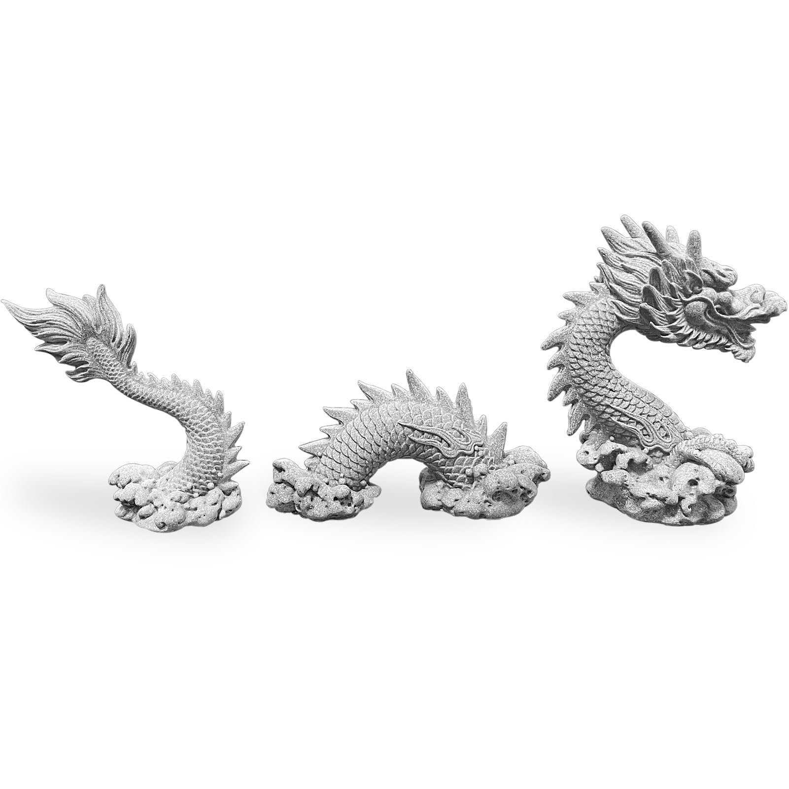 Romansk Aquarium Dragon Statue Sandstone Ornaments - Fish Tank Decor for Freshwater Saltwater Tank Landscape Garden Decoration - Chinese Dragon Decor