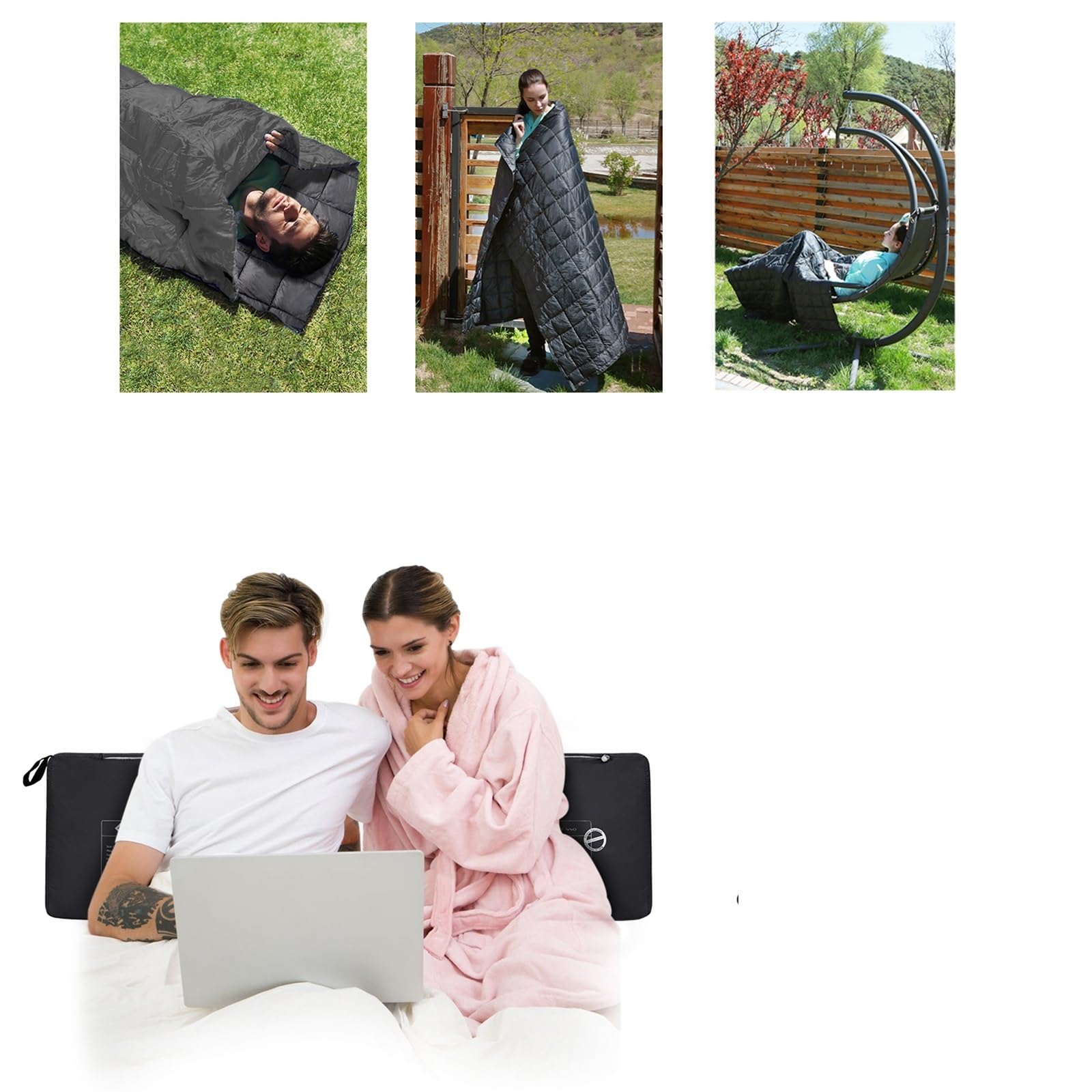 Mantas multifuncionales for Acampar, Manta de Playa, Hinchable for Picnic y(Red)