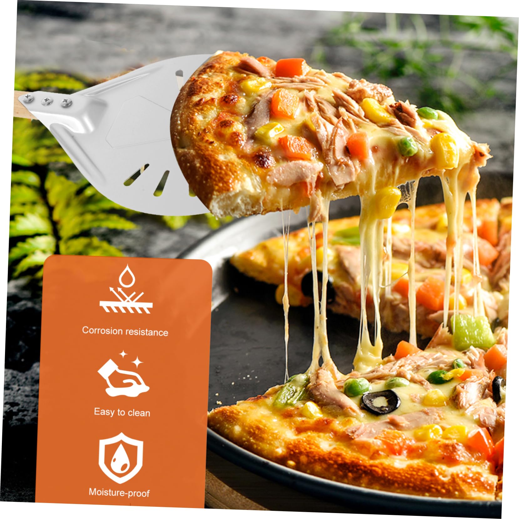 Cabilock Handle Pizza Perforated Pizza Peel Tool for Easy Lifting and Baking Detachable Design for Home and Chef Use Cakes and Breads