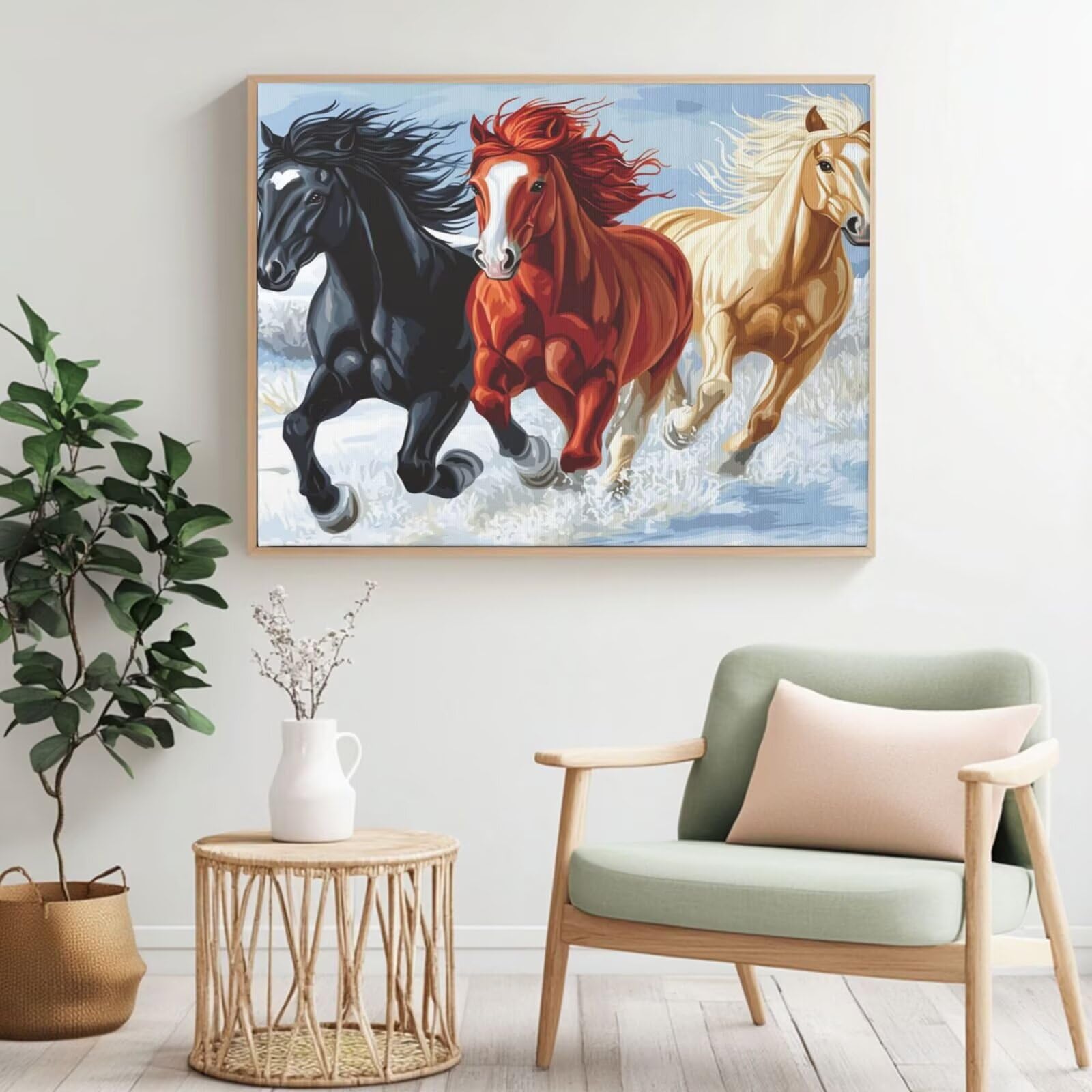 MK404 Malen nach Zahlen-Set für Erwachsene, Malen nach Zahlen, Motiv: Engel zum Selbermachen, Acrylfarbe nach Zahlen für Erwachsene/Anfänger, Ölgemälde, Basteln für Zuhause, Wanddekoration, 120 x 90