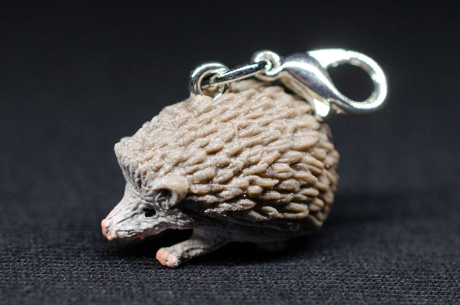 Miniblings hérisson Charm Tirette Caoutchouc Animal Automne Bijoux Enfants de 20 mm - Bijoux Fantaisie Main argenté plaqué I Pendentifs - breloque Pendentif - Pendentif pour Bracelet