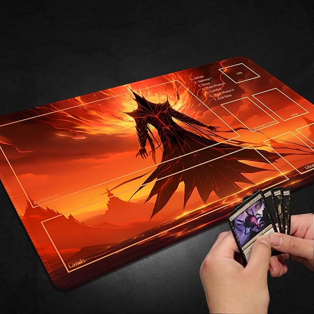 Foto 5 de 5 de Malqiqi Magic Playmat - 24 x 14 pulgadas, bolsas de almacenamiento gratis, TCG y tapete de juego de mesa…