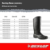 Vista 6 de Dunlop Botas de lluvia impermeables para hombre, color verde, talla 08 de EE. UU