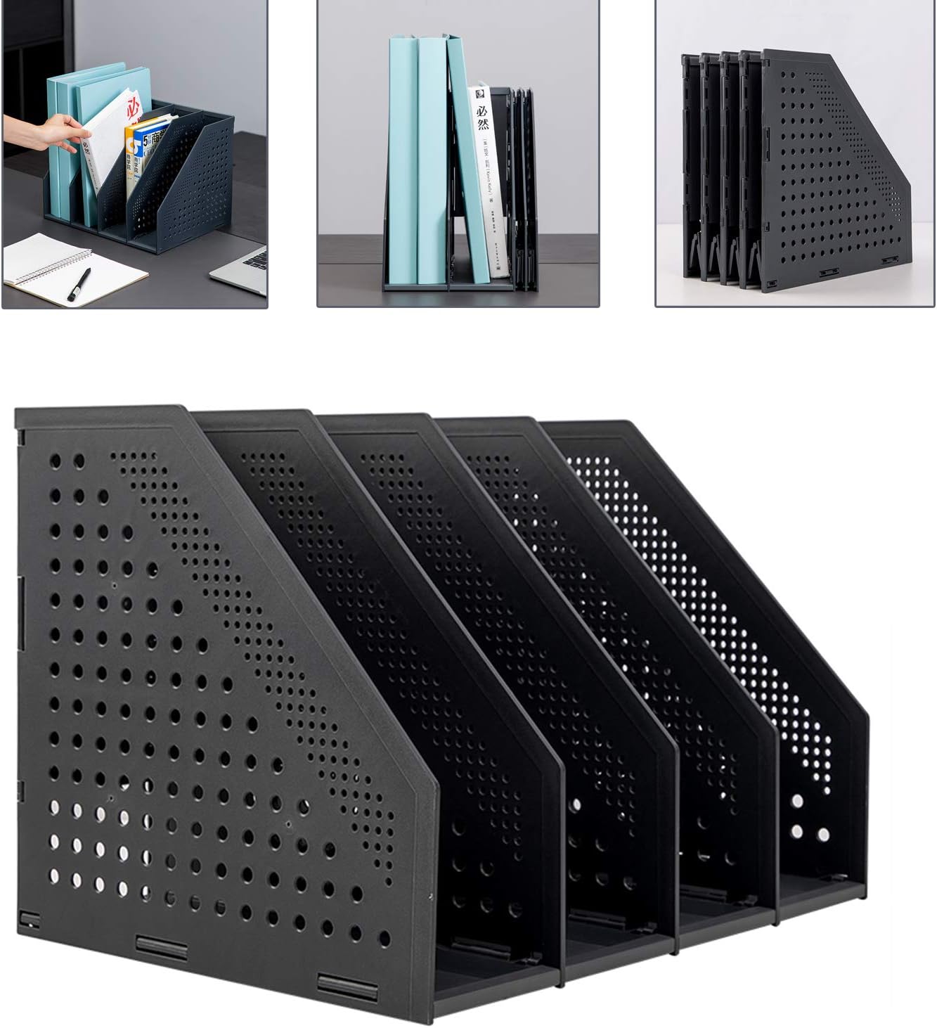 Amazon.com: samstar Vertical Magazine File Holder, Desk File Organizer ...
