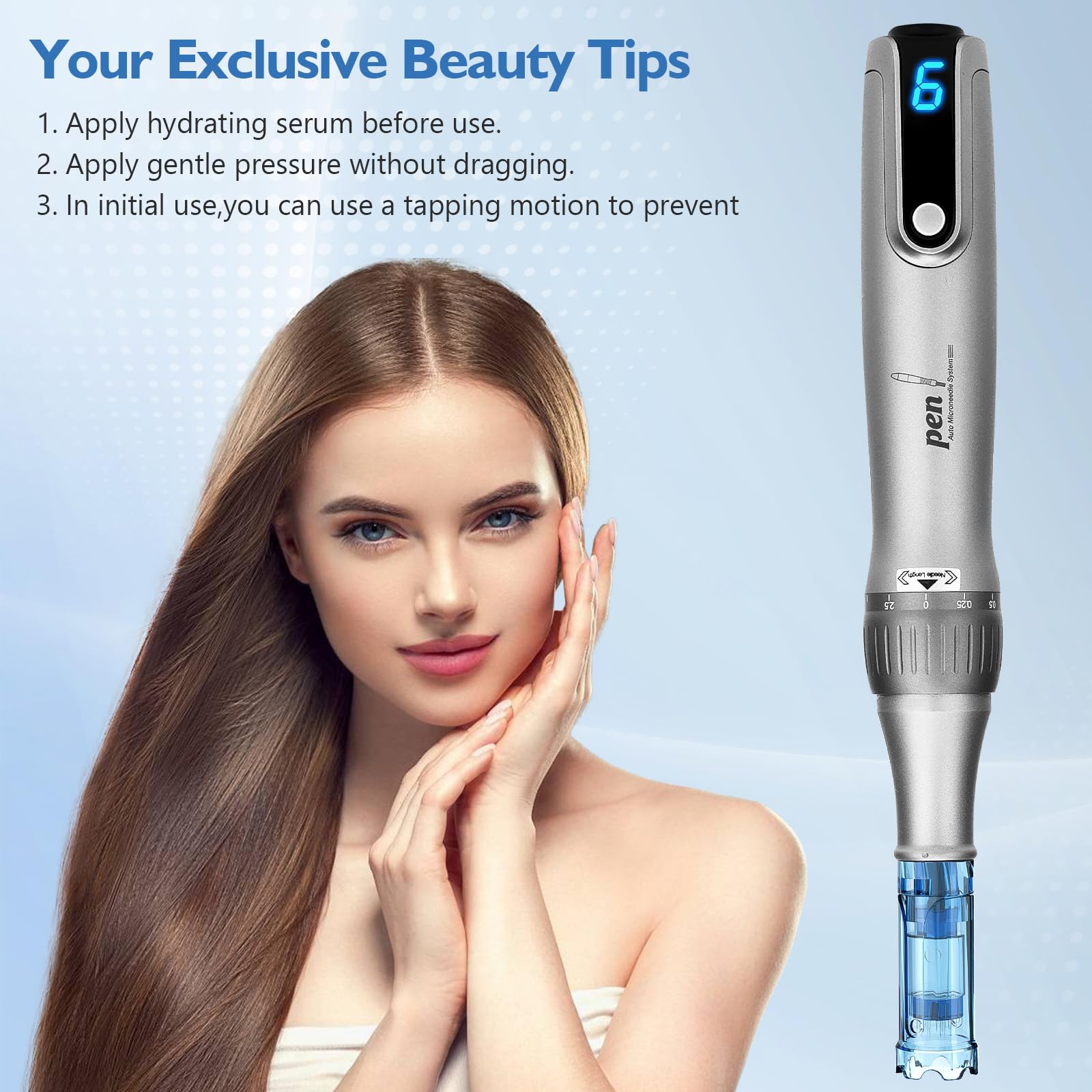 Microneedling Pen M8S professionale Kit con 6pcs Cartucce