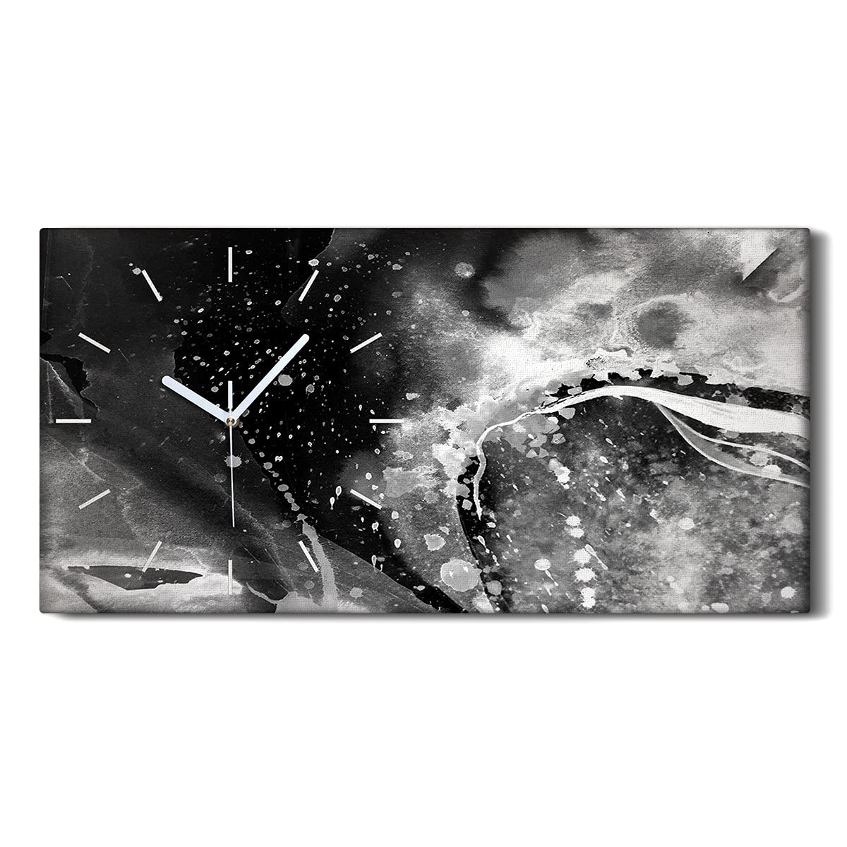 Art Mural Horloge sur Toile Aquarelle Abstraite Haut de Gamme