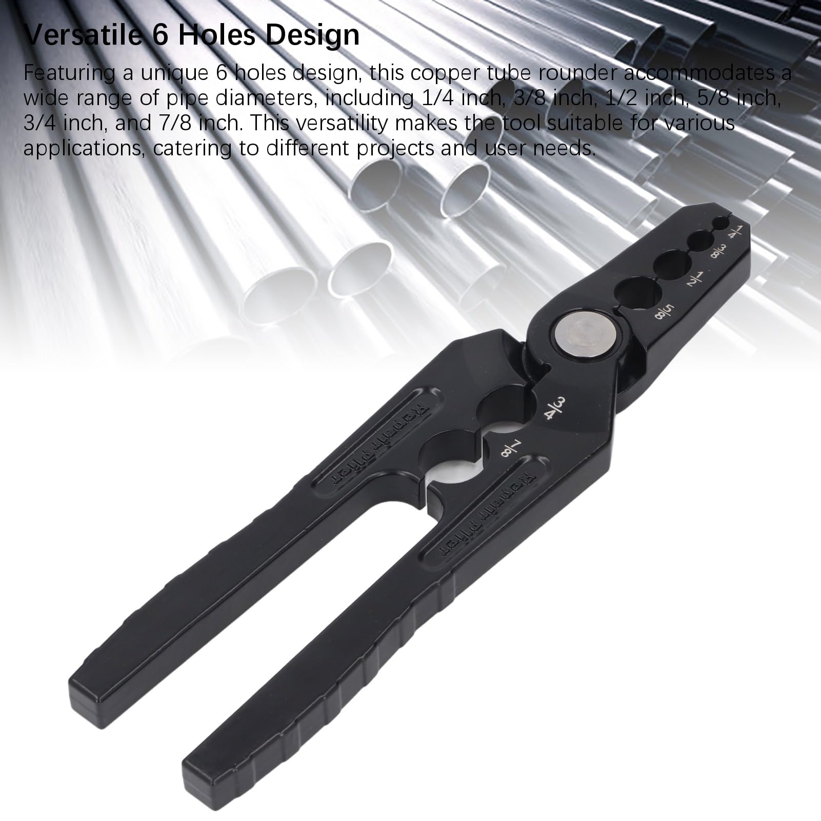 LICAEVEY Pinza per Riparazione Tubi in Rame 6 Fori 1/4 3/8 1/2 5/8 3/4