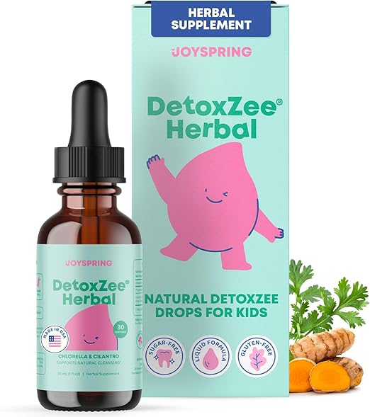 JoySpring Herbal Detox for Kids – Cilantro Extract Cleanse to Support Speech & Improve Behavior – Natural Detox with Cilantro - 1 fl oz (30 Servings)