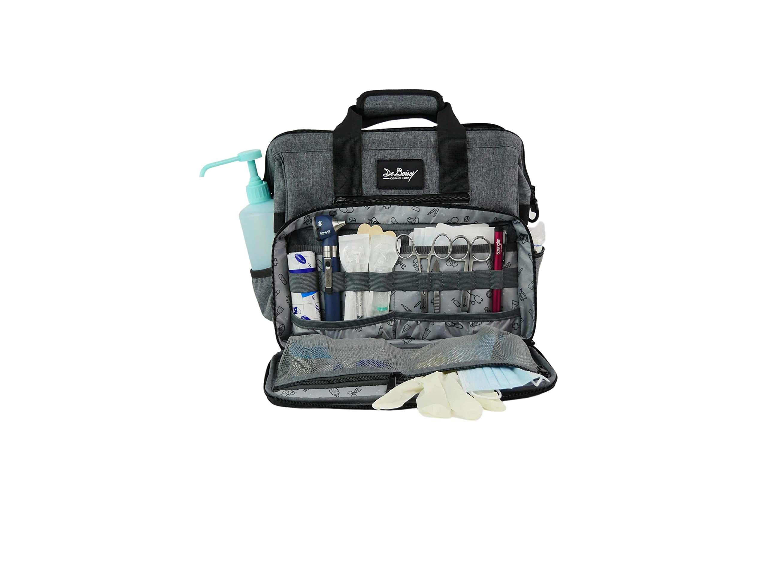 Mini Sac Médical De Boissy Eiffel, Mallette pour Infirmières, Infirmiers, Médecins, Soignants, Paramédical, Nombreux Rangements, Solide, Résistant à l’eau, Pratique, Design Tendance