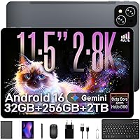 TABWEE T12Pro Android 16 Tablet con Tastiera - 2.8K BOE QHD+ Display