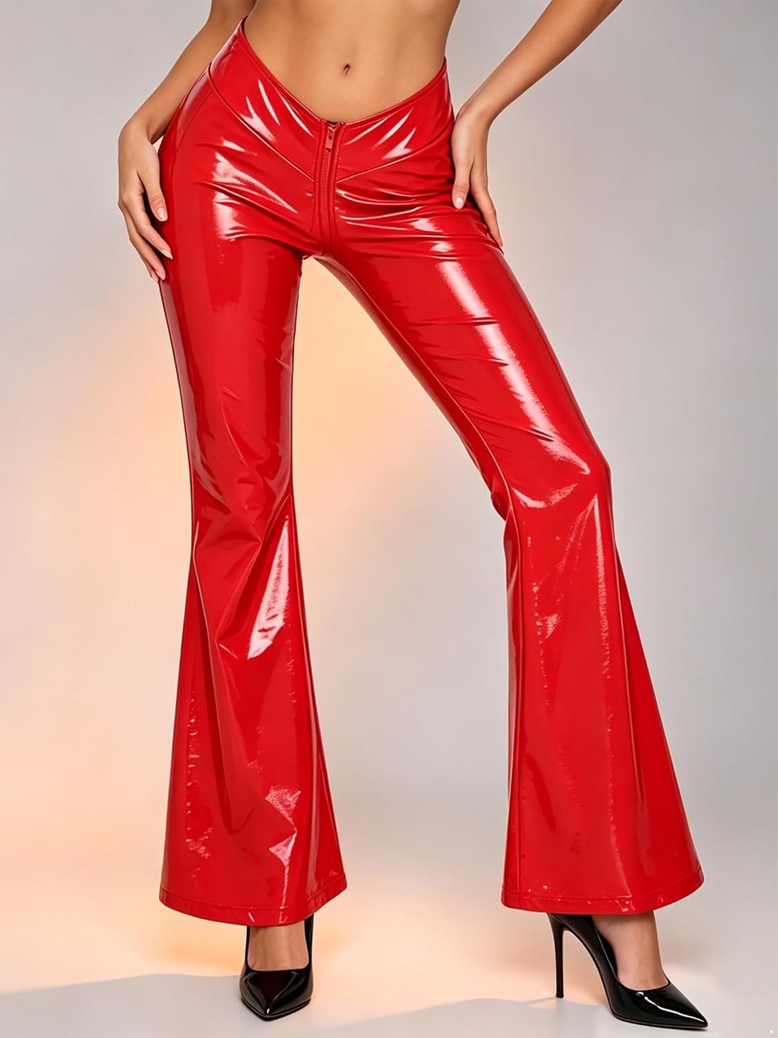 Jhaoyu Faux Leather Pants for Women Clubwear Leggings