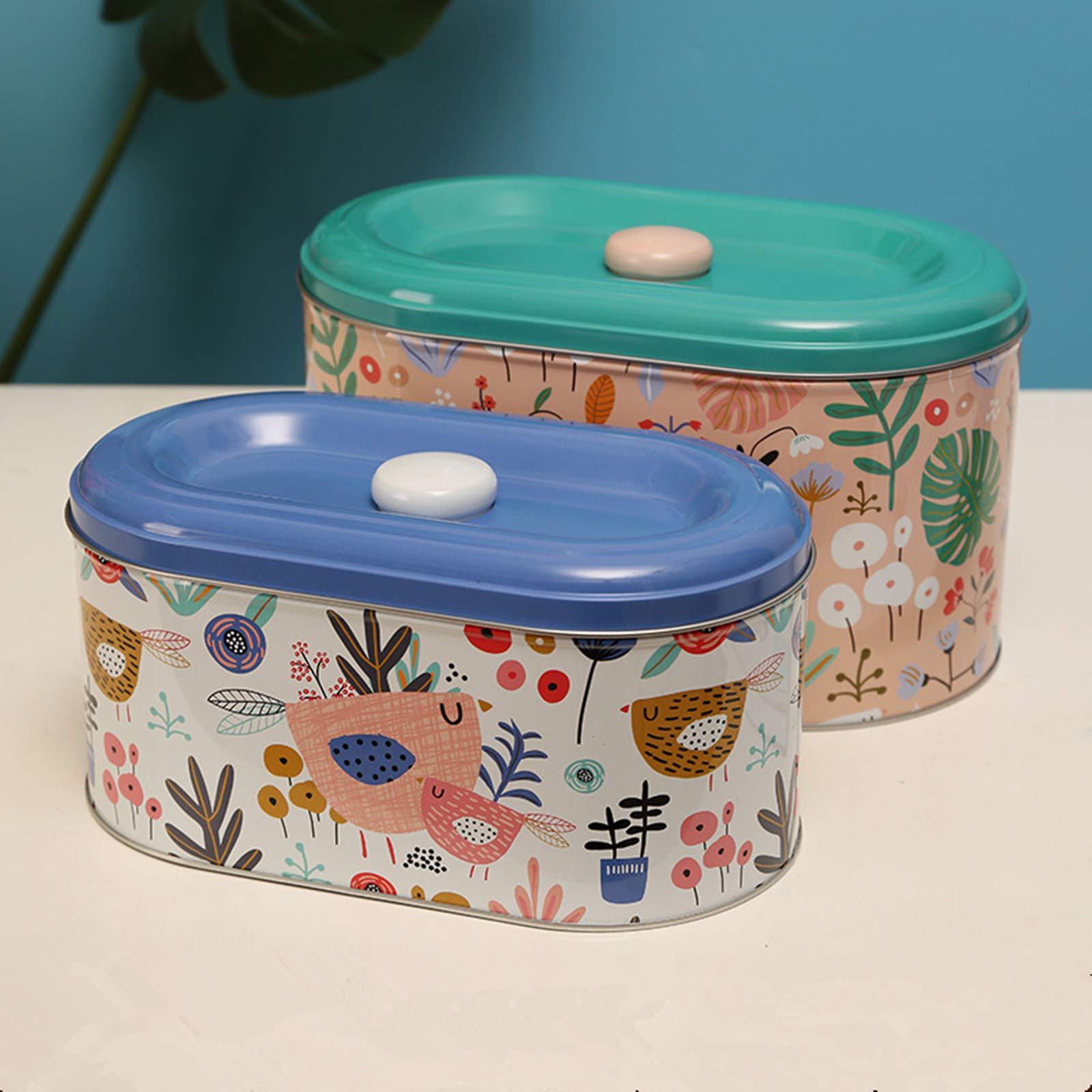 Amazon.com: TUSIMI Tin Cookie Snack Jars Biscuit Storage Tin