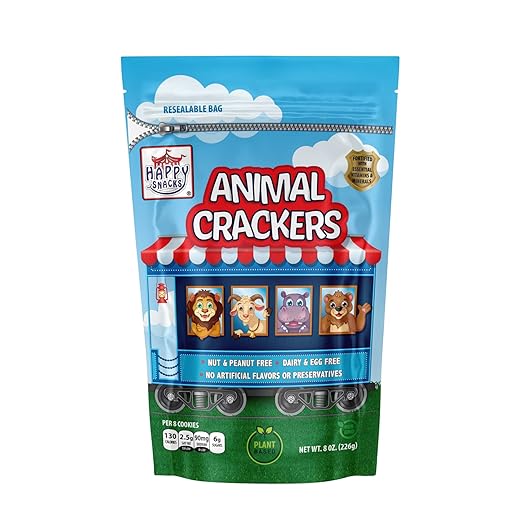 Happy Snacks Animal Crackers Non GMO, Plant Based