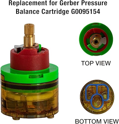 Miniatura 4 de FlowRite Reemplazo 95-15295-154 Gerber SafeTemp 2 Conjunto de cartucho de ducha de una sola manija para GS-105