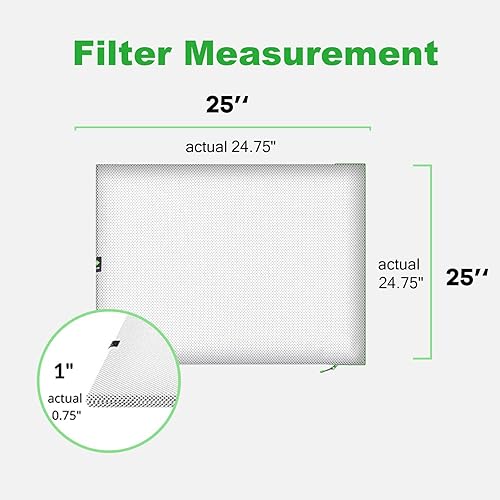Miniatura 9 de Filtro de aire de 16 x 25 x 1 pulgadas, lavable y reutilizable, de 16 x 25 x 1 pulgadas, para horno de aire acondicionado y HVAC, MREV 8 filtros de