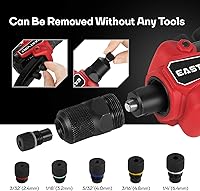 Vista 10 de Eastvolt Herramienta de tuerca de remache, remache de mano 3 en 1, pistola de remache, herramienta de tuerca de remache 3 en 1, incluye 60 tuercas
