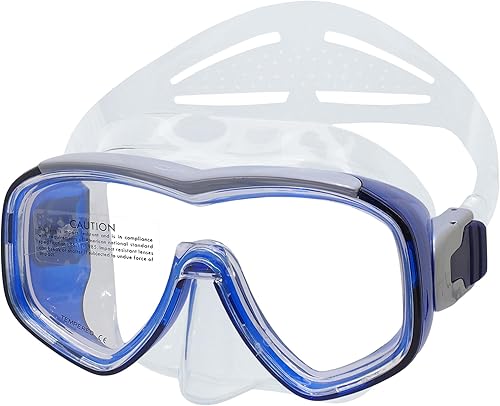 Máscara de buceo Penta  Vista panorámica amplia, vidrio templado antivaho, falda de silicona antifugas, cara media  Equipo de buceo y esnórquel para