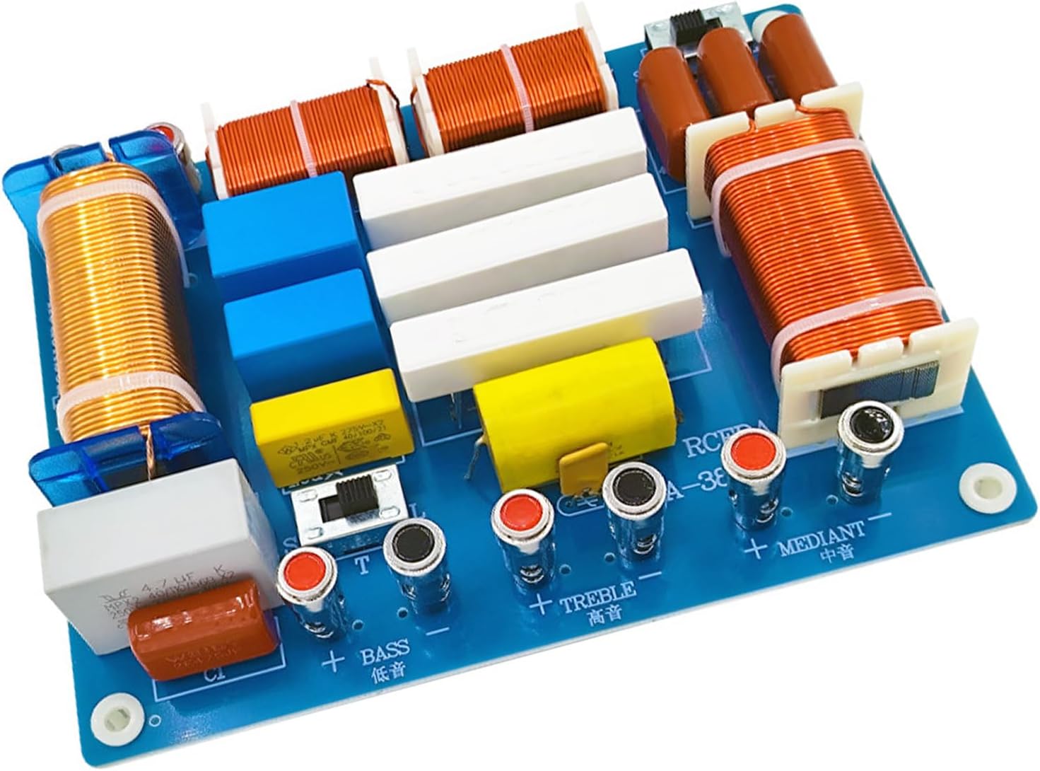 Metal Construction 3 Way Speakers Crossovers Systems with Imported Components Switches Controlled Frequency and Signals Claritys Crossover Car Crossover High-Low Frequency Divider