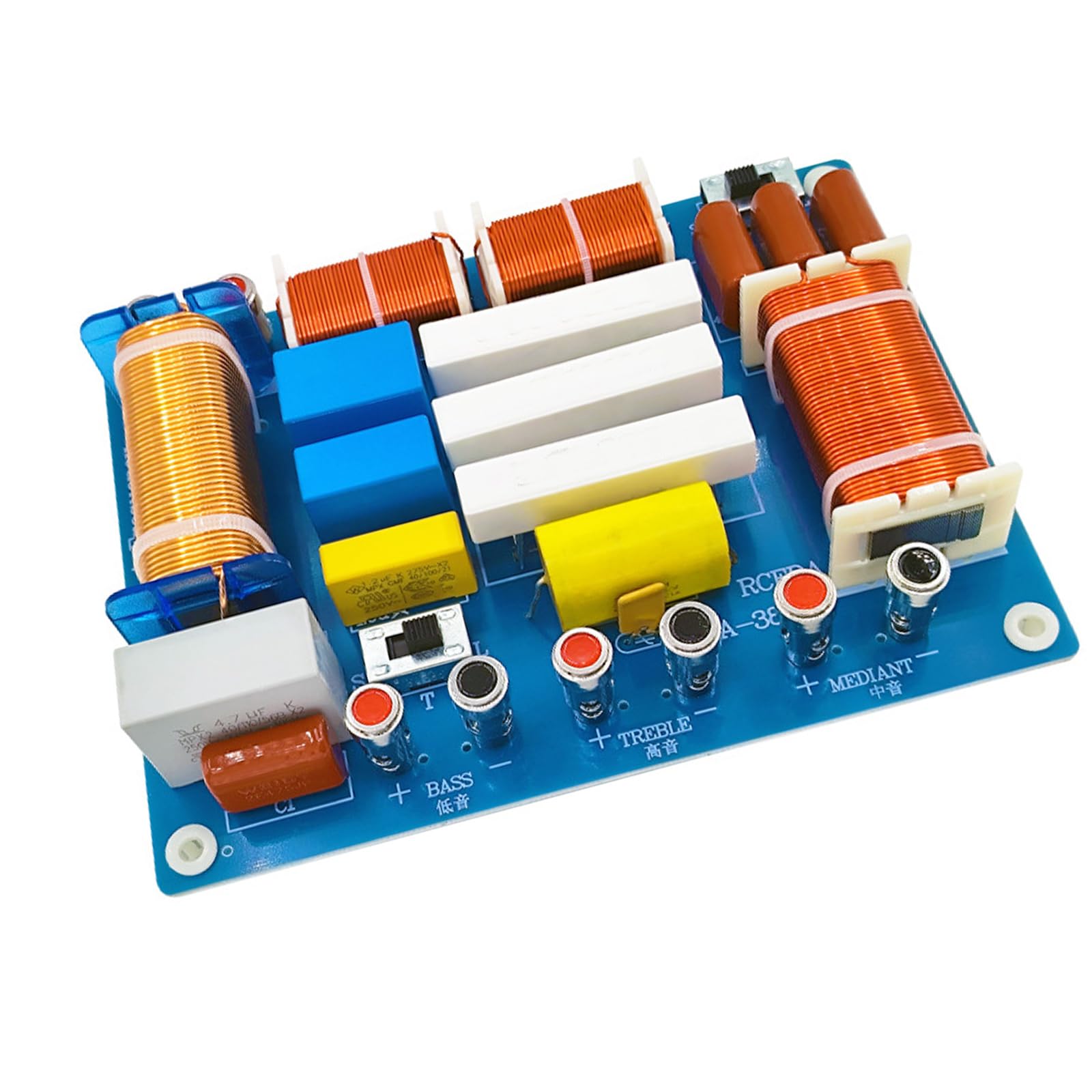 Crossover audio professionale a 3 vie allineamento a 90° con induttori ad alta temperatura e 4 modalità personalizzabili estese per prestazioni degli altoparlanti Ordinamento della frequenza HIFI